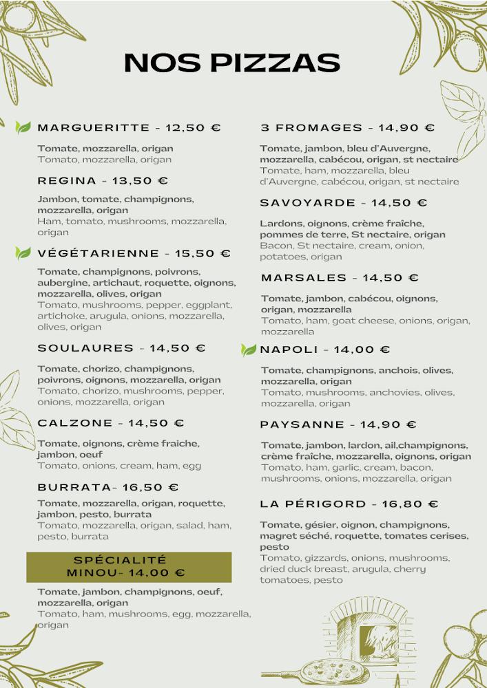 Chez Minou - Menu Image 1